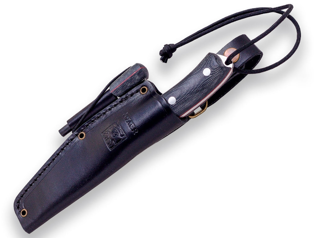 JOKER Bushcrafter - Black Micarta with Fire Steel