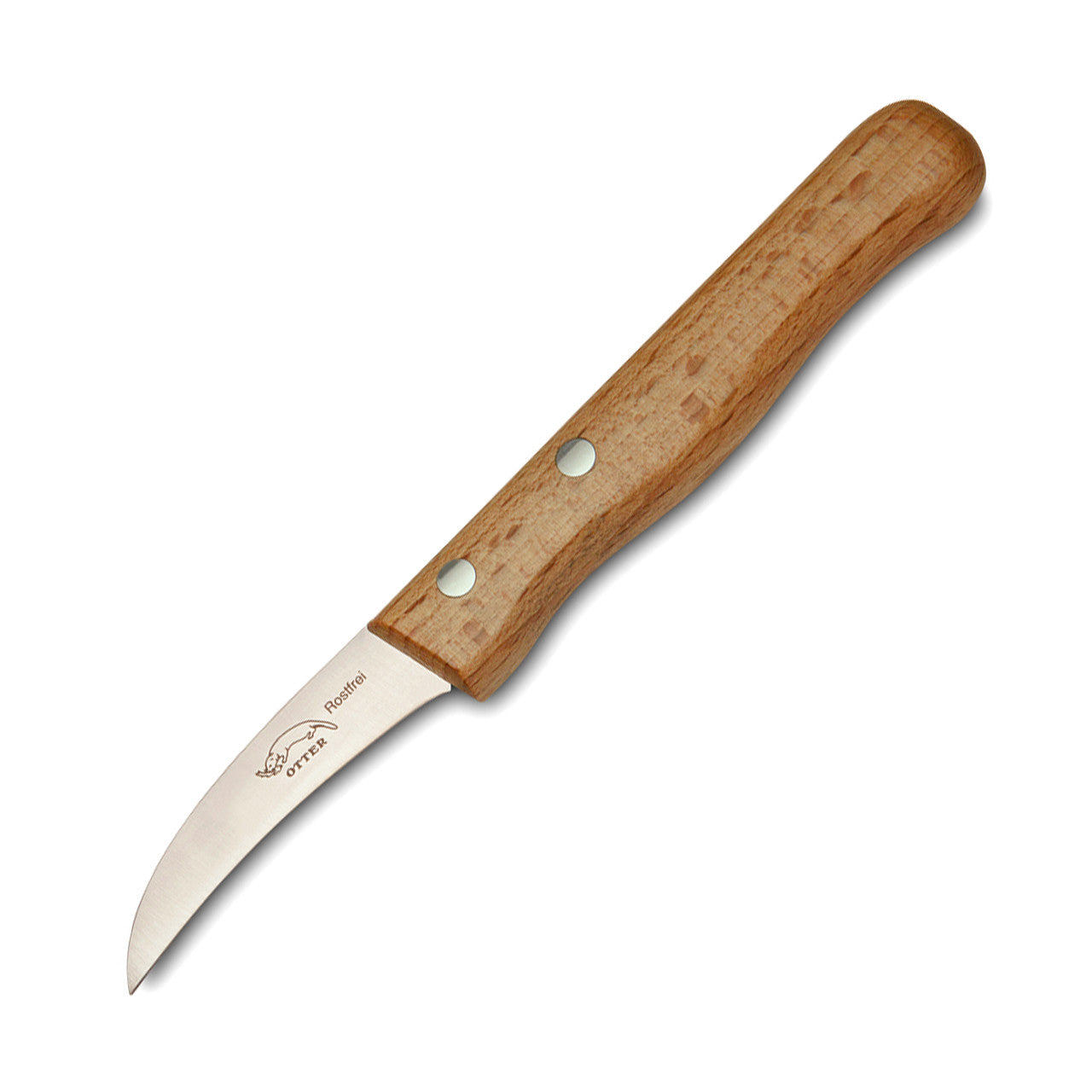 Kitchen knife curved  -  Beech or Olive wood