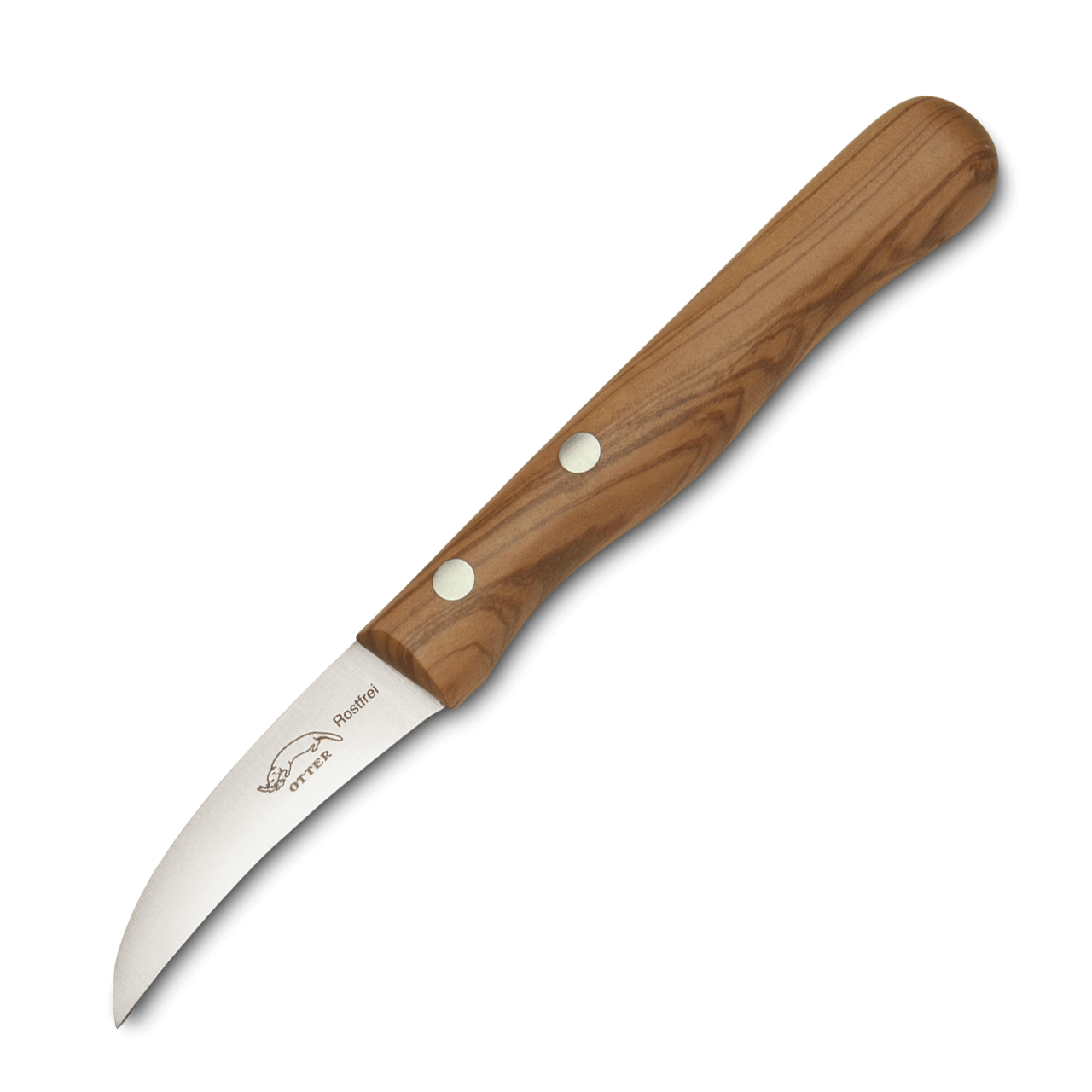Kitchen knife curved  -  Beech or Olive wood