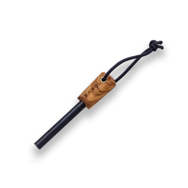 JOKER Ferrocerium Rod with Olive Wood Handle