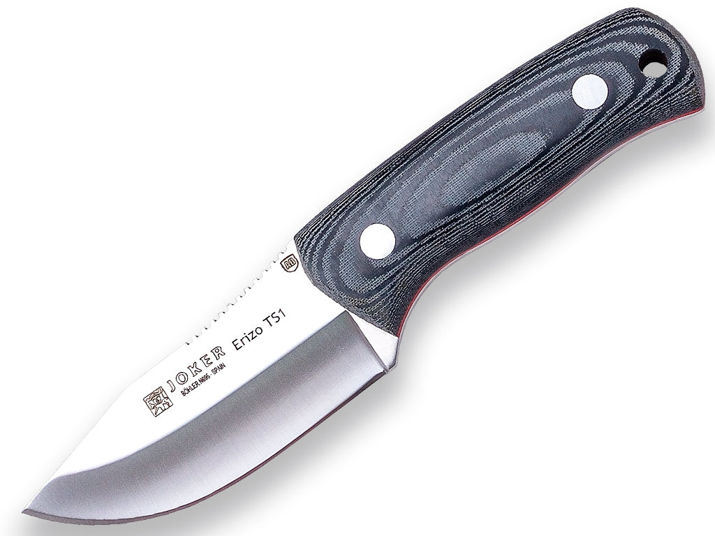 JOKER Erizo TS1  -  Black Micarta with Fire Steel