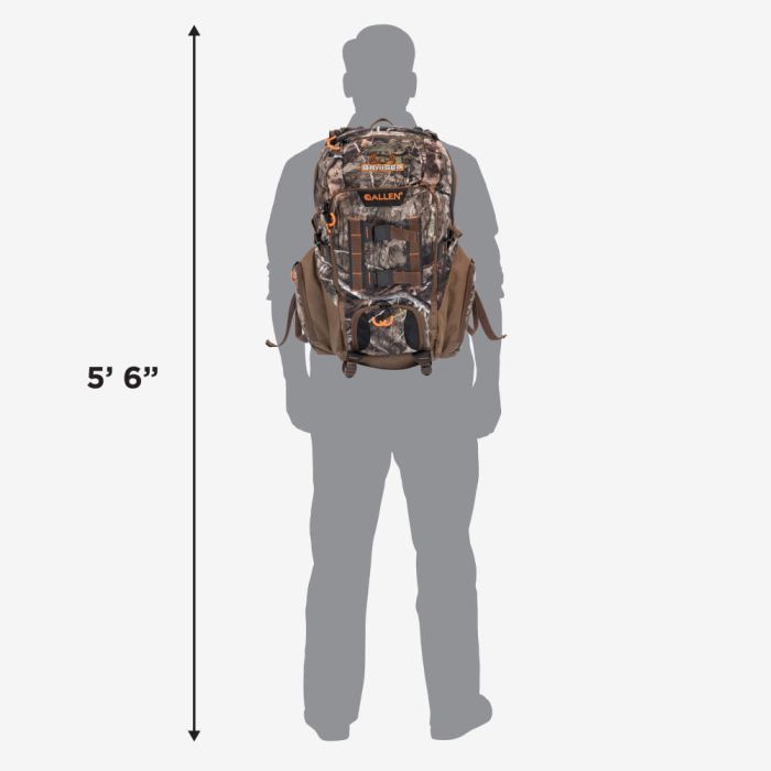 Allen Company Gear Fit Pursuit Bruiser Camo Deer Hunting Backpack for Men and Women - Rifle and Bow Carry Bag - Mossy Oak Break-Up Country Camo